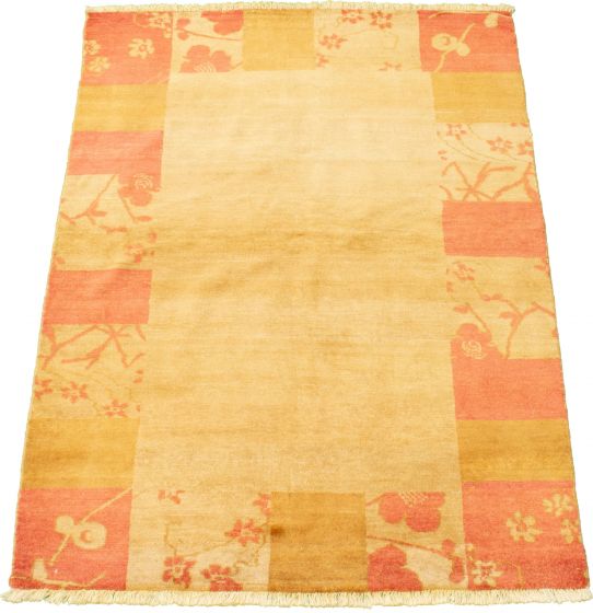 Pakistani Peshawar Ziegler 4'3" x 6'6" Hand-knotted Wool Rug 