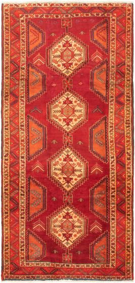 Persian Style 4'4" x 9'5" Hand-knotted Wool Rug 