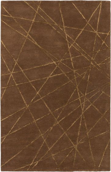 Indian Aurora 5'0" x 7'10" Hand Tufted Viscose, Wool Rug 