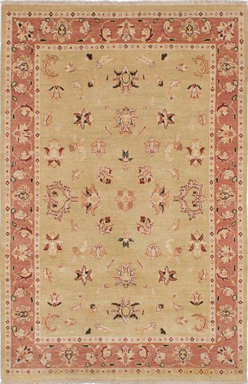 Indian Chobi Twisted 3'11" x 6'0" Hand-knotted Wool Rug 