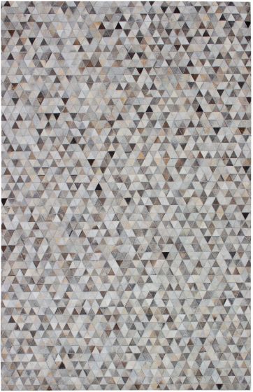 Argentina Cowhide Patchwork 5'2" x 8'1" Handmade Leather Rug 