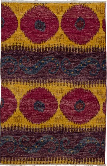 Indian Shalimar 4'0" x 6'2" Hand-knotted Wool Rug 