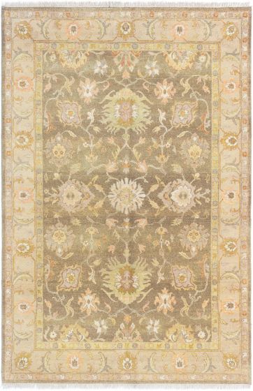 Indian Chobi Twisted 6'0" x 9'0" Hand-knotted Wool Rug 