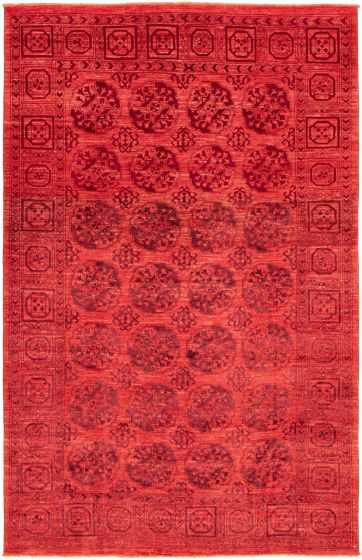 Pakistani Finest Peshawar Ziegler 6'0" x 9'5" Hand-knotted Wool Rug 