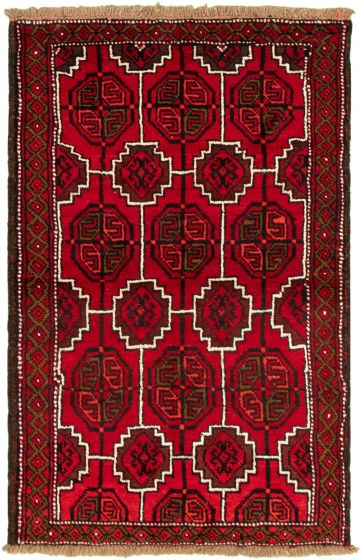 Afghan Akhjah 3'5" x 5'7" Hand-knotted Wool Rug 