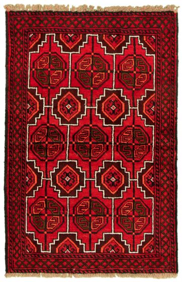 Afghan Akhjah 3'5" x 5'3" Hand-knotted Wool Rug 