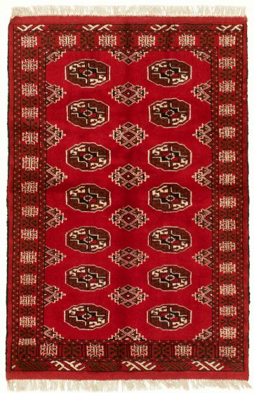 Turkmenistan Turkman 3'4" x 5'0" Hand-knotted Wool Rug 