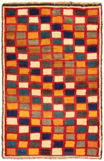 Indian Kashkuli Gabbeh 3'8" x 5'11" Hand-knotted Wool Rug 