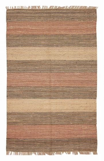 Indian Palas Denizli 5'0" x 8'0" Flat-Weave Jute Kilim 