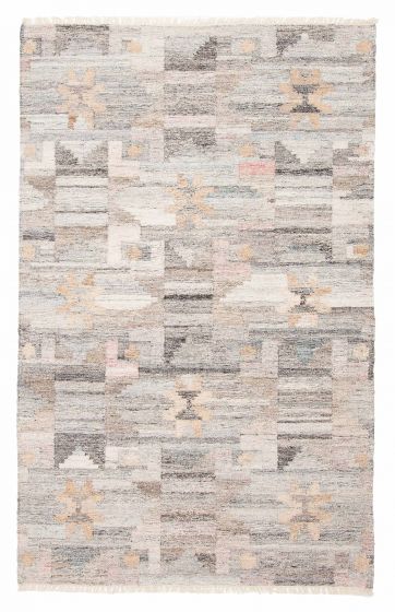 Turkish Ankara 5'1" x 8'0" Flat-Weave Wool Kilim 
