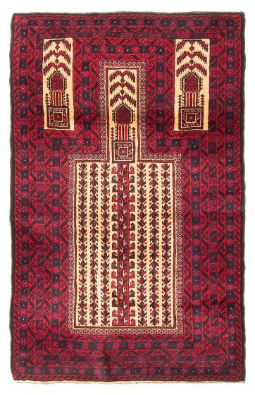 Tapis teimani 2'11" x 4'7" en laine