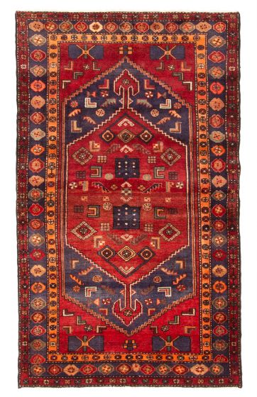 Persian Style 4'0" x 6'9" Hand-knotted Wool Rug 