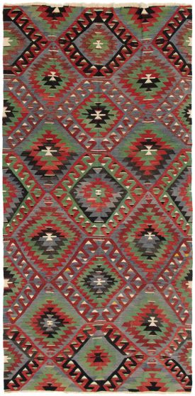 Kilim sivas 5'3" x 11'1" en laine