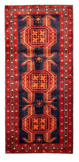 Persian Style 4'9" x 10'3" Hand-knotted Wool Rug 