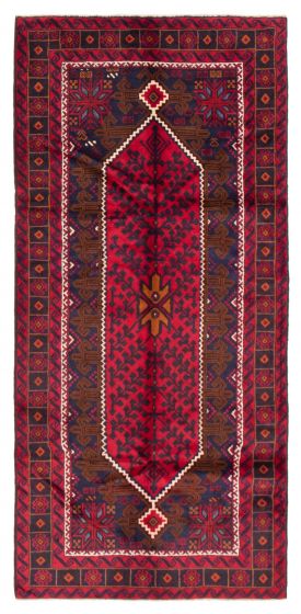 Afghan Teimani 4'5" x 9'3" Hand-knotted Wool Rug 