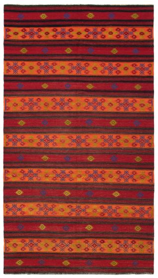 Turkish Yoruk 5'10" x 10'9" Flat-Weave Wool Kilim 
