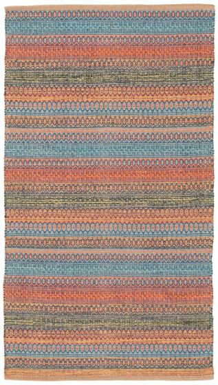 Turkish Bold and Colorful 2'8" x 5'0" Flat-Weave Wool Kilim 