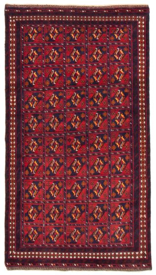 Afghan Royal Baluch 3'7" x 6'7" Hand-knotted Wool Rug 