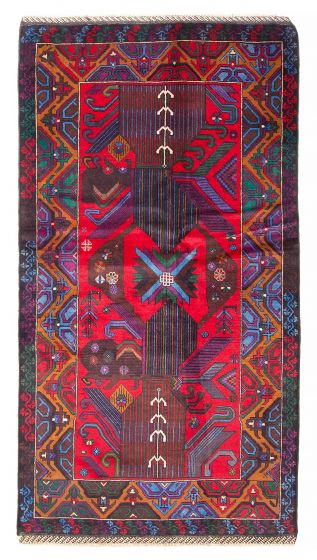 Afghan Teimani 3'6" x 6'9" Hand-knotted Wool Rug 