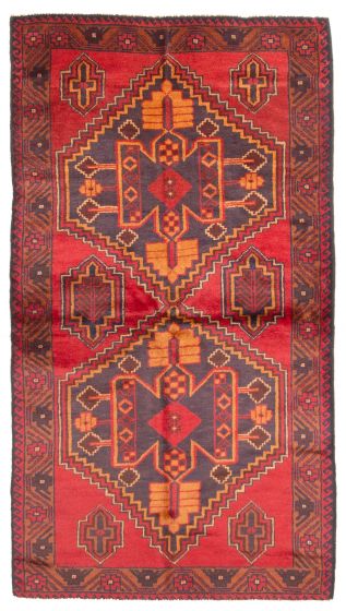 Tapis teimani 3'5" x 6'2" en laine