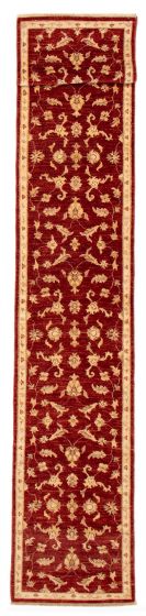 Pakistani Peshawar Oushak 2'7" x 14'5" Hand-knotted Wool Rug 