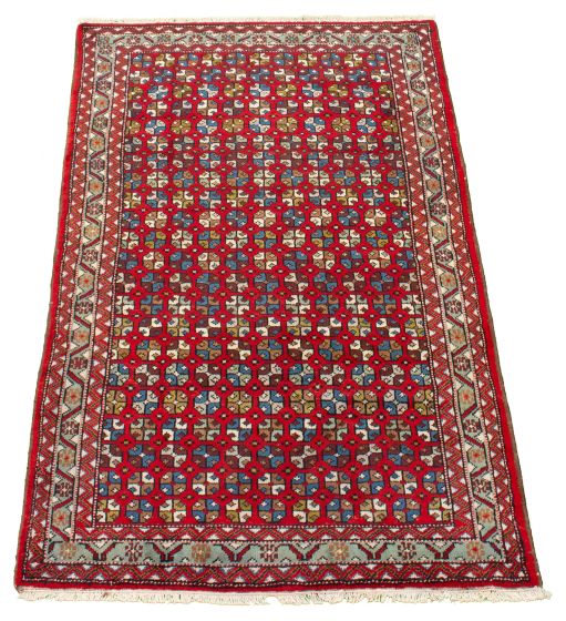 Persian Style 4'2" x 6'11" Hand-knotted Wool Rug 