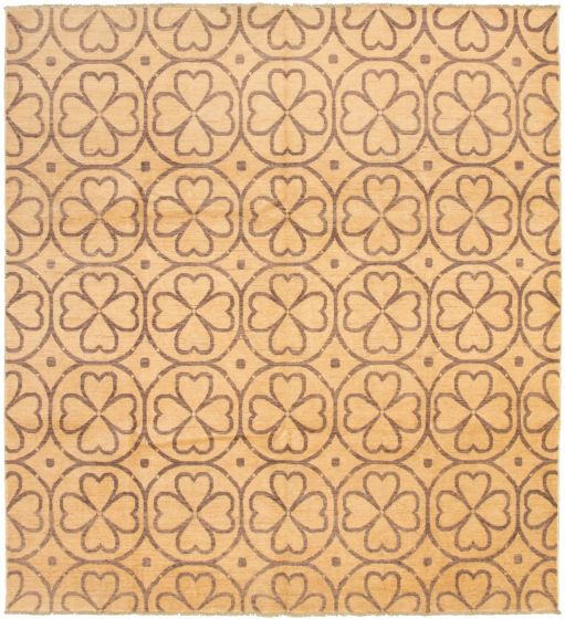 Pakistani Peshawar Ziegler 8'1" x 8'8" Hand-knotted Wool Rug 