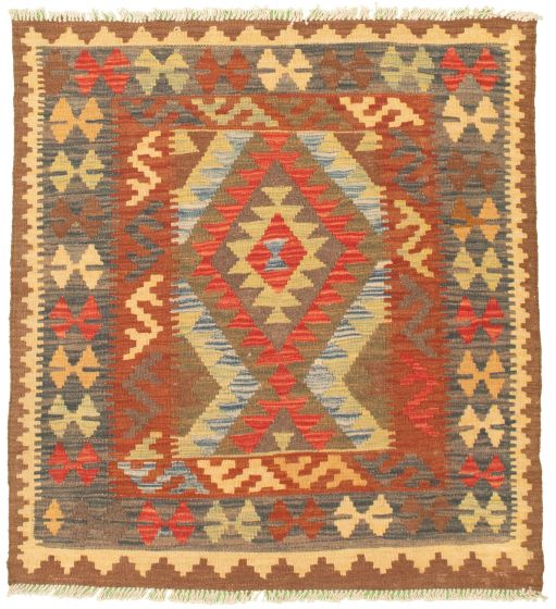 Kilim kashkoli 3'5" x 3'7" en laine