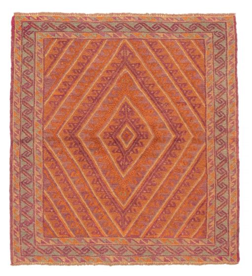 Afghan Tajik Caucasian 3'7" x 4'0" Hand-knotted Wool Rug 