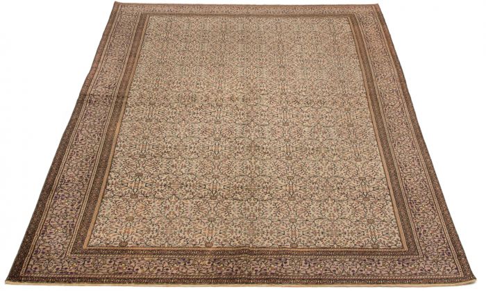 Turkish Kayseri Vintage 6'4" x 9'4" Hand-knotted Wool Rug 