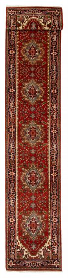 Indian Serapi Heritage 2'7" x 17'6" Hand-knotted Wool Runner Rug 