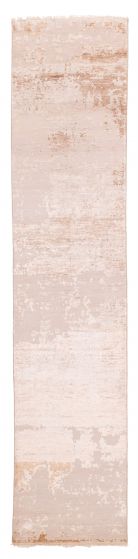 Indian Legacy 2'5" x 11'7" Hand-knotted Silk & Wool Runner Rug 