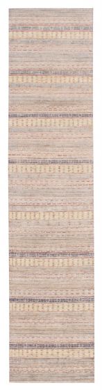 Pakistani Finest Peshawar Ziegler 2'6" x 12'2" Hand-knotted Wool Rug 