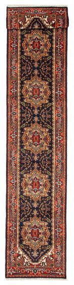 Indian Serapi Heritage 2'7" x 17'9" Hand-knotted Wool Runner Rug 
