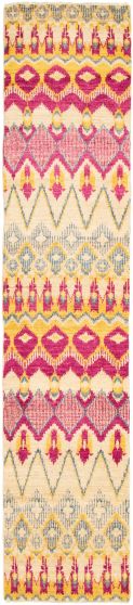 Indian Shalimar 2'6" x 12'2" Hand-knotted Wool Rug 