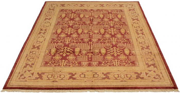 Pakistani Peshawar Oushak 8'1" x 10'0" Hand-knotted Wool Rug 