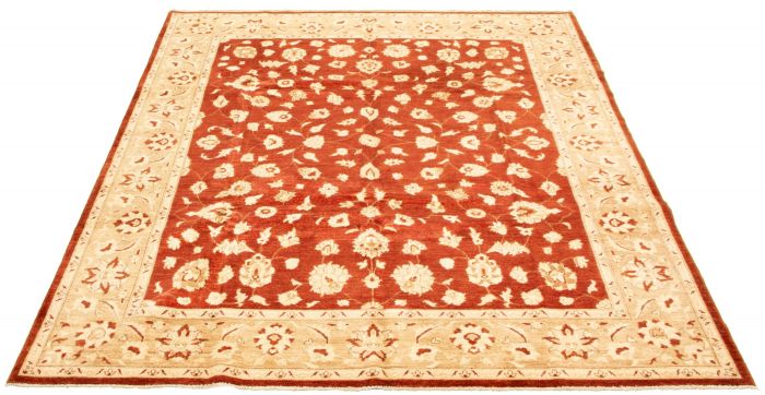 Pakistani Peshawar Oushak 8'2" x 9'10" Hand-knotted Wool Rug 