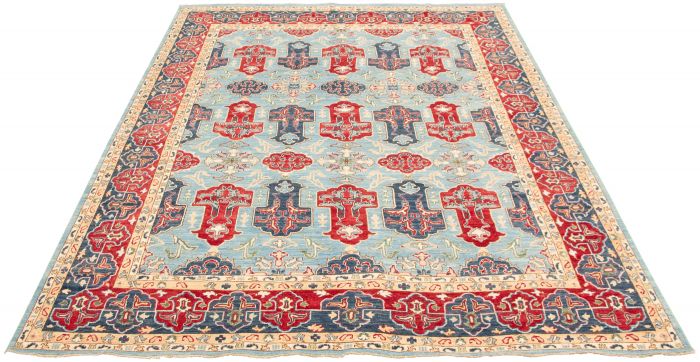 Afghan Aryana 8'11" x 11'11" Hand-knotted Silk, Wool Rug 