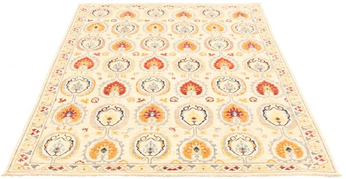 Pakistani Lahore Finest Collection 7'10" x 10'2" Hand-knotted Wool Rug 
