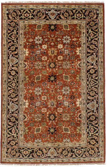 Indian Serapi Heritage 4'11" x 8'0" Hand-knotted Wool Rug 