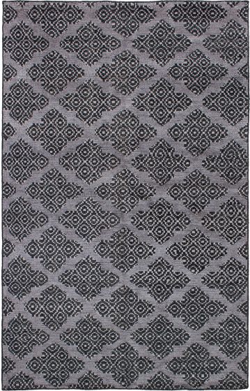 Indian La Seda 5'1" x 7'11" Hand-knotted Wool & Silk Rug 