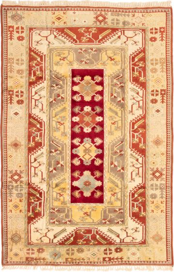 Turkish Ushak 6'7" x 9'11" Hand-knotted Wool Rug 