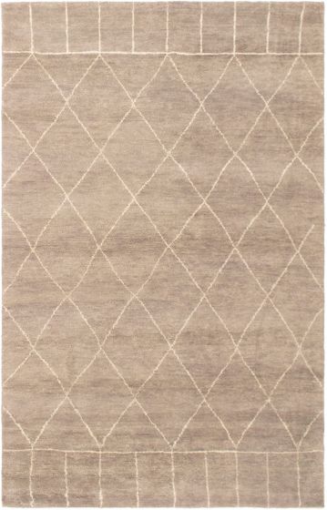 Indian Tangier 5'1" x 8'5" Hand-knotted Wool Rug 