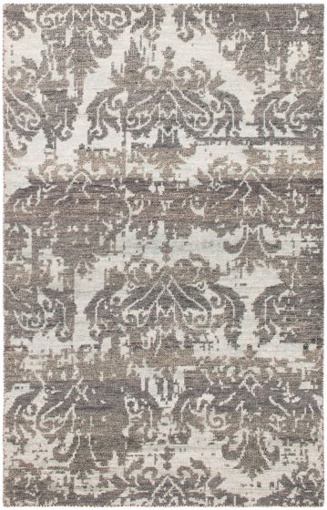Indian La Seda 5'1" x 7'10" Hand-knotted Wool & Silk Rug 