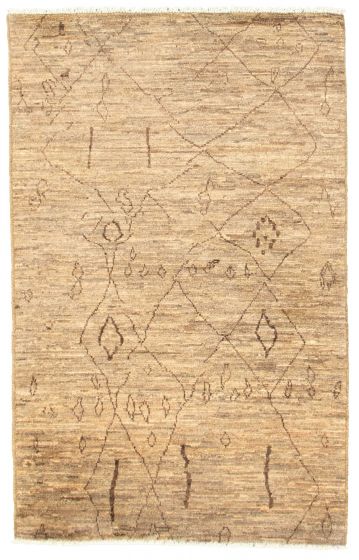 Pakistani Marrakech 3'9" x 5'10" Hand-knotted Wool Rug 