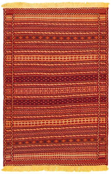 Turkish Ottoman Kashkoli 3'3" x 4'11" Flat-Weave Wool Tapestry Kilim 