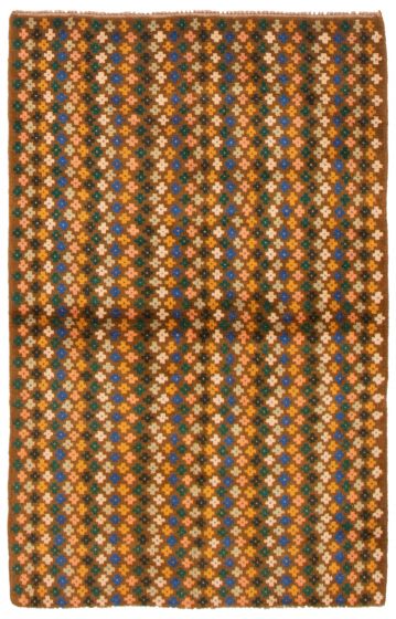 Afghan Baluch 3'9" x 5'11" Hand-knotted Wool Brown Rug