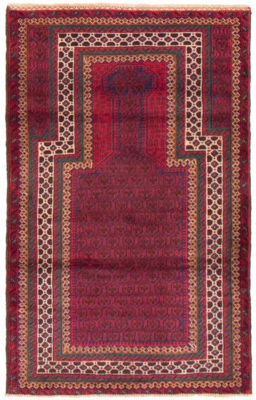 Afghan Teimani 3'1" x 5'0" Hand-knotted Wool Rug 
