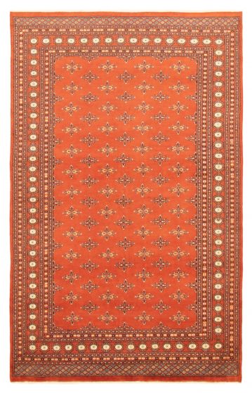 Pakistani Finest Peshawar Bokhara 6'6" x 10'2" Hand-knotted Wool Rug 