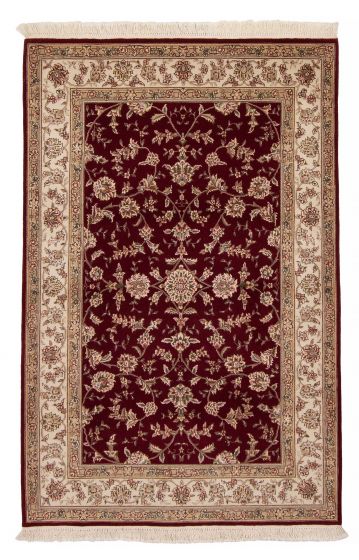 Chinese Sino Persian 180L 4'0" x 6'0" Hand-knotted Silk & Wool Rug 